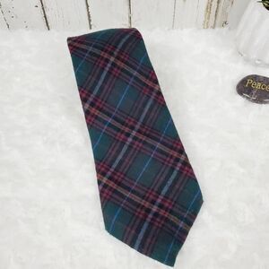 American Eagle Plaid Cotton Tie Green Red